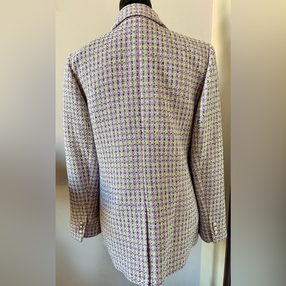 NWT Loft Women's Tweed Jacket - Purple and Green - Picture 2 of 5